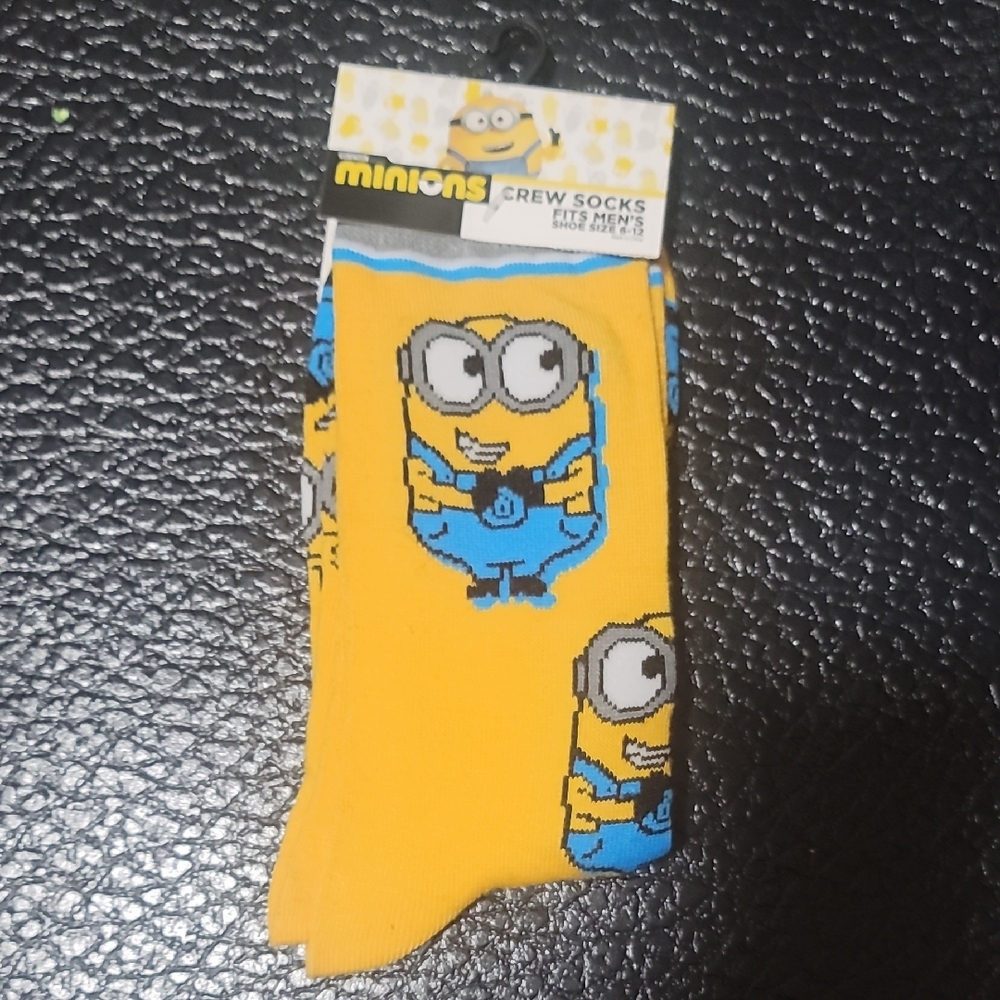 Minions Yellow Crew Socks